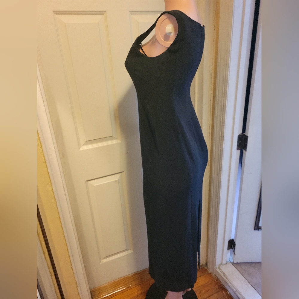 Jones New York Evening Square Neck Sleeveles Navy Gown Size 4P
